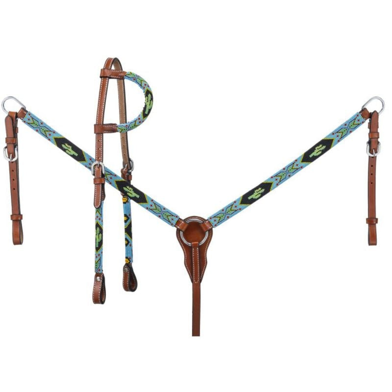 Tough1 Turquoise Beaded Cactus Tack Set – Horse.com