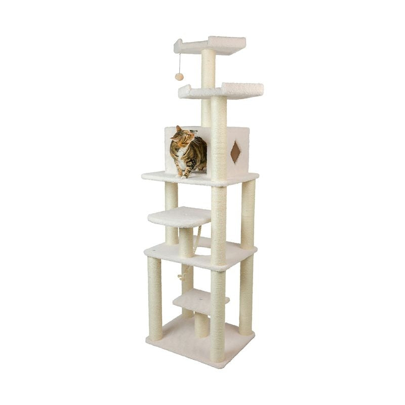 Armarkat Deluxe Real Wood Cat Tree 78in Ivory – Horse.com